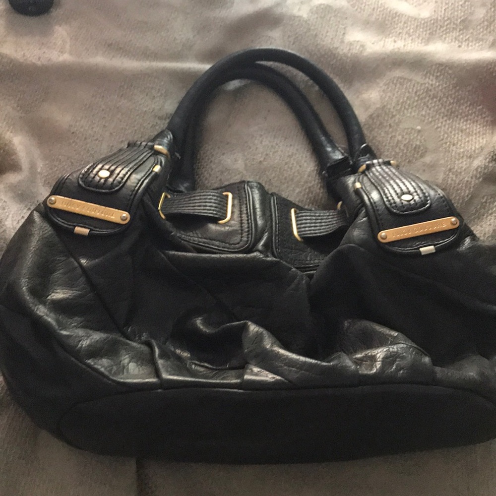 Juicy couture leather hobo shoulder bag black